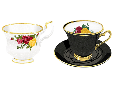 Teacups branding design food illustration illustrated food illustrated recipe illustration recipe illustration