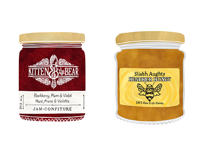 Jam And Honey branding design food illustration illustrated food illustrated recipe illustration recipe recipe illustration typography
