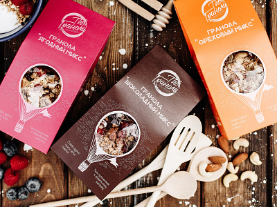 Packaging for Granola brand branding design granola grapgic design logo package package design