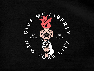 Give me liberty badgedesign branding graphic design illustration illustrator lettering nyc photoshop typography vector