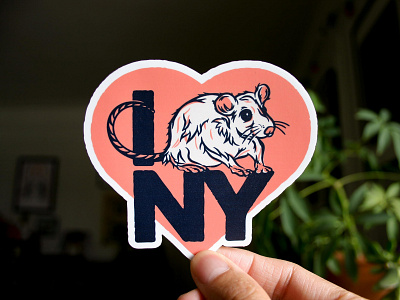 I love NY / Year of the Rat badgedesign branding graphic design illustration illustrator lettering logo merch design new york city nyc sticker typography vector year of the rat