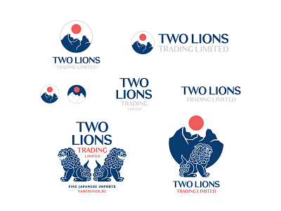 Two Lions Trading - Logo System badgedesign brand identity branding graphic design icon illustration illustrator komainu lettering logo typography vector