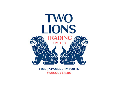 Two Lions Trading badgedesign brand identity branding graphic design illustration illustrator lettering logo logo design photoshop typography vector