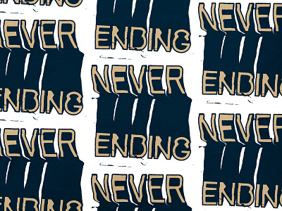 Never Ending badgedesign collage graphic design illustration lettering logo merch design pattern photoshop typography