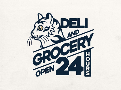 Deli & Grocery badgedesign bodega bodega cat brand identity branding cat graphic design illustration illustrator lettering logo nyc photoshop typography vector