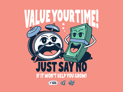 Value Your Time! badgedesign branding character design characters freelance graphic design illustration illustrator logo money photoshop typography value your time vector