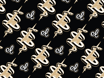 Black Gold Louis Vuitton Snake - Graphic Design