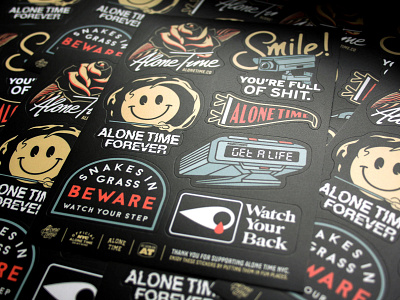 Alone Time Sticker Sheet alone time badgedesign branding graphic design illustration illustrator logo merch rose sticker typography vector