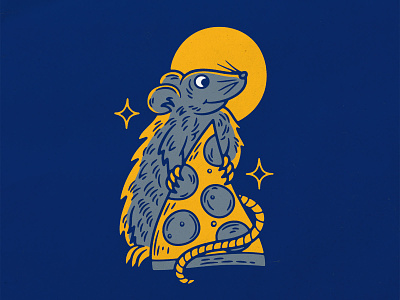 Pizza Rat badgedesign character graphic design illustration illustrator logo nyc pizza rat typography