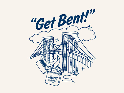 Get Bent! badgedesign branding graphic design illustration illustrator lettering logo nyc photoshop typography vector