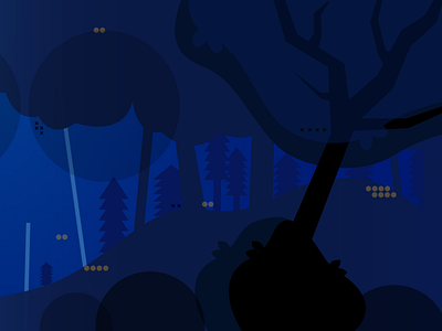Dark Forest blue clean dark foreground forest forestry forests illustrator monochrome silhouette silhouettes tree trees vector
