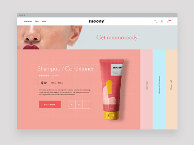 Moody beauty brand identity branding cosmetics ui ux