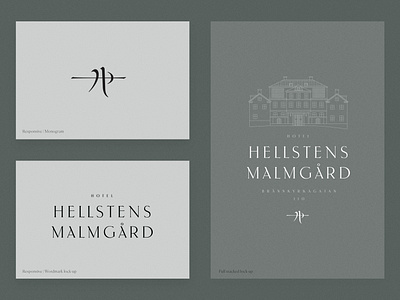 Malmgård hospitality hotel identity logo typogaphy