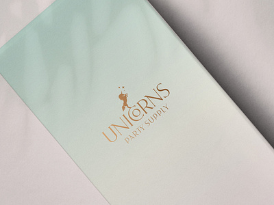 Unicorns Party Supply brand identity branding logo typography