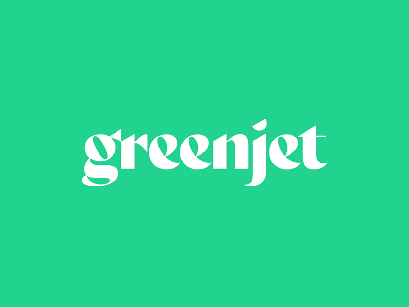 GreenJet sprite airline animaiton branding cannabis logo typography weed