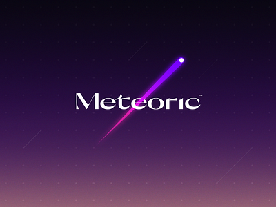 Meteoric logo brand identity branding design logo typography