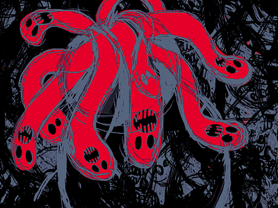 Worms art crazy dark digital illustration digital illustrations illustration scary worms