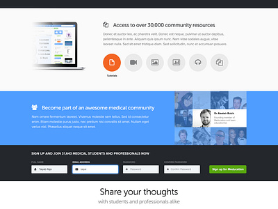 Meducation Landing Page by Taiyab Raja on Dribbble