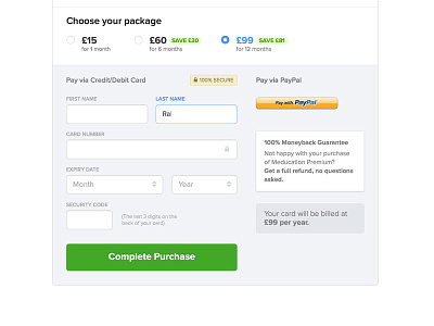 Premium Purchase Modal buy form modal paypal purchase