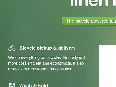 WashCycleLaundry Snap 1 bicycle bike cycling dark green description green icon subtitle sustainable washcyclelaundry