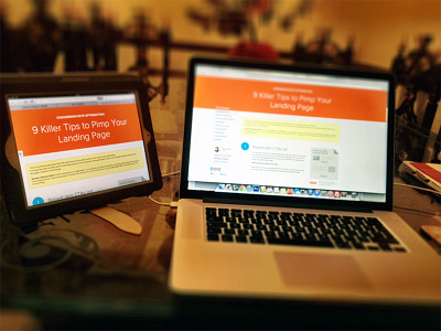 9 Killer Tips to Pimp your Landing Page article content conversion rate conversions ctr design fun hover landing page orange sections
