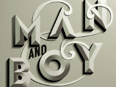 Man and Boy type typography