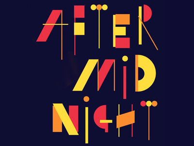 After Midnight broadway design jazz logo type typography