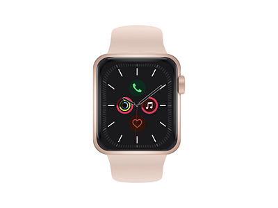 Apple watch 2D illustration illustration ui vector