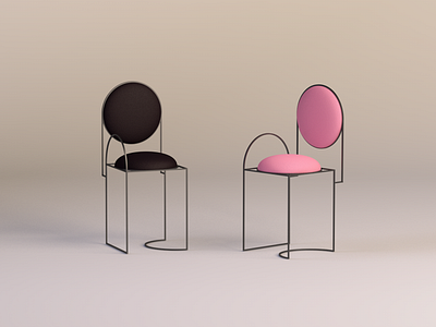 Art chairs 3D models 3d cinema 4d cinema4d design illustration