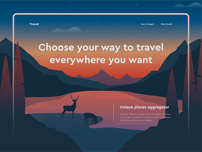 Start page with hand-drawn illustration design illustration illustrator ui ux vector web