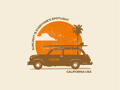 Golden Road Brewing Concept apparel beer branding brewery california illustration logo retro screenprint vector vintage