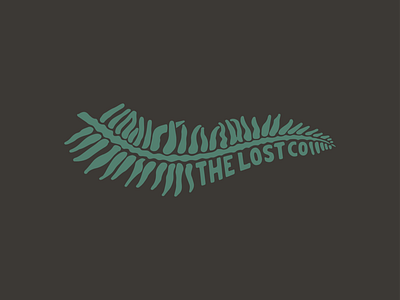 The Lost Co. apparel branding design fern illustration logo outdoors screenprint typography vector