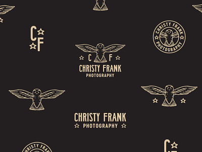 Christy Frank Photography Logo Variations - Brand Identity bird brand identity branding graphic design gritty illustration logo logo mark logo variations procreate secondary logo