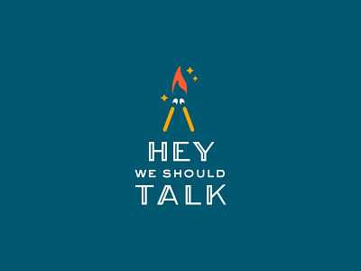 Hey We Should Talk Logo Option blog brand identity branding design graphic design illustrator logo matches vector
