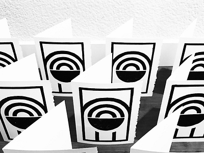 Movement. block print cards linocut prints wood cut