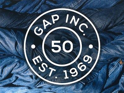 Gap Turns 50 Background + Logo