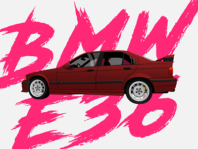 BMW E36 bmw car design digital digitalart graphic illustration