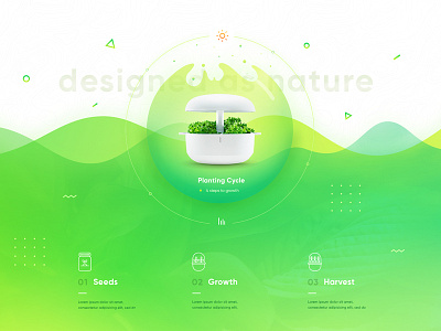 Greenery Layout fancy green landing layout plant ui