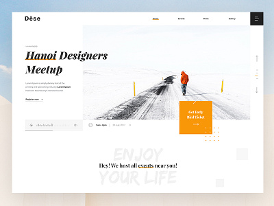 Dese Landing - Free Adobe XD template event landing layout ui ux web