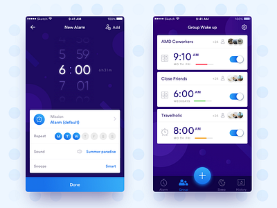 Alarm app alarm app clock mobile sketch wake