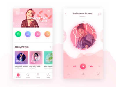 Music app concept for teens