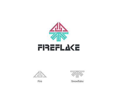 logo FireFlake brand branding design fire graphic design logo logo design snow