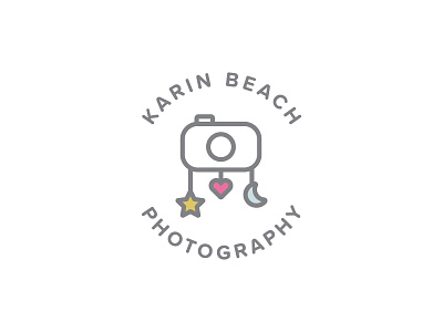 Karin Beach Photography baby photography camera heart logo moon photo star