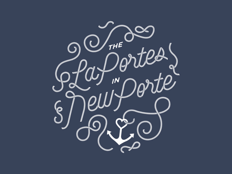 Laporte rope hand lettering
