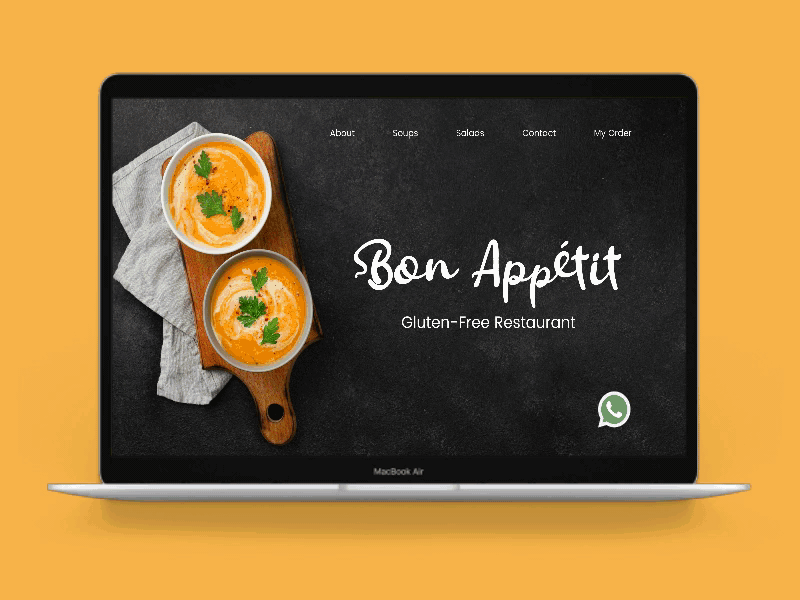 Restaurant website adobexd food gluten free healthyfood microinteraction restaurant uidesign