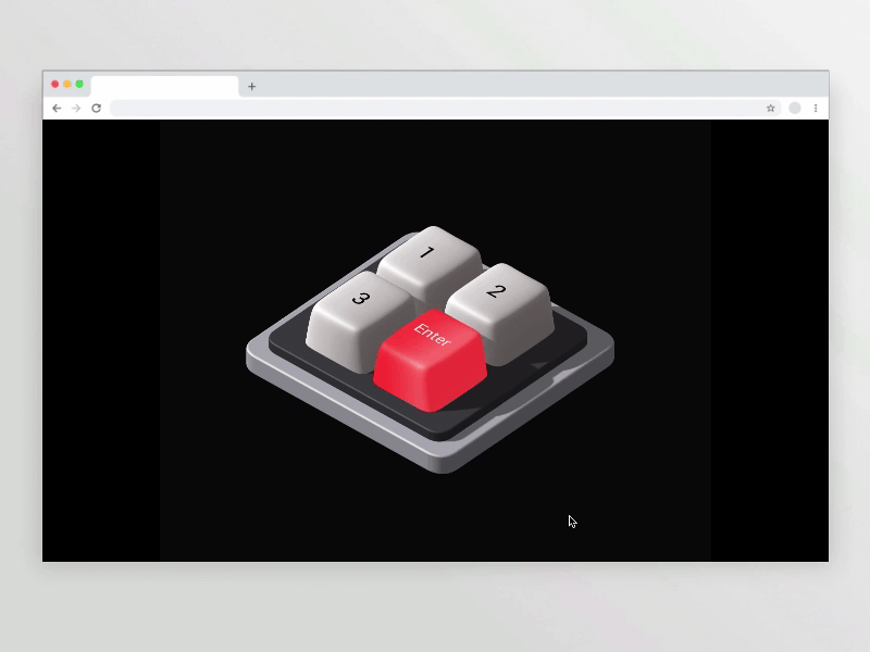 Interactive keyboard (Spline) design microinteraction uidesign