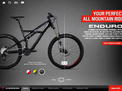 Bike Options slider app branding ecommerce interaction design ipad mobile product design ui uix ux