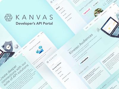 Kanvas Developer's API Portal branding ecommerce interaction design mobile design product design ui uix ux web design website