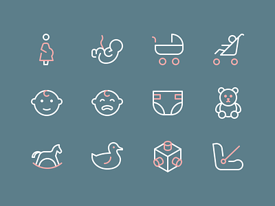 Family/Kids Icons icon icons illustration kids minimal outline perfect rodchenkod