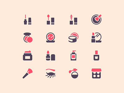 Makeup Icons beauty icons iconset illustration makeup minimal outline perfect